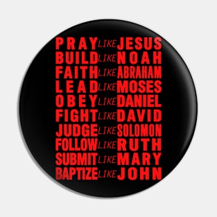 Pray Like Jesus Pin