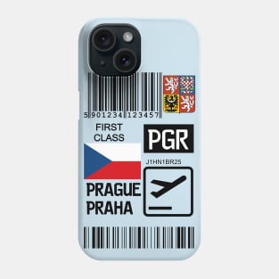 Prague Czech republic travel ticket Phone Case