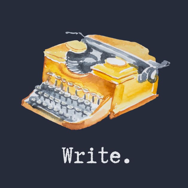 Vintage Typewriter Watercolor: Write by I Heart British TV