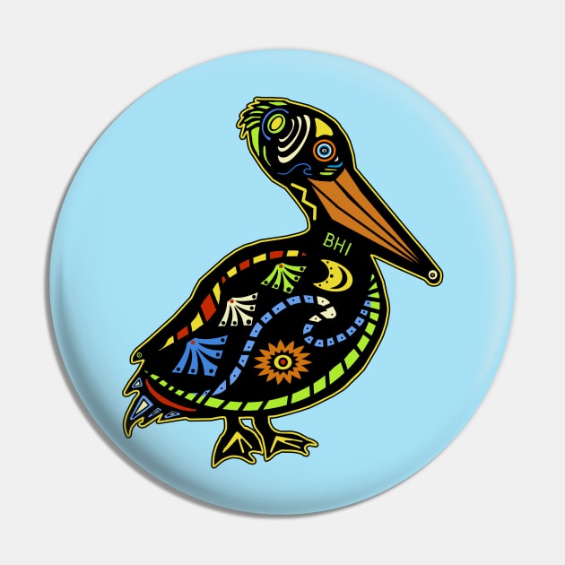 Bald Head Island Pelican Pin by Trent Tides