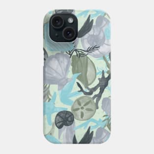 Under the Waves Watercolor - Hand Painted Green, Grey, Blue Pantone Phone Case