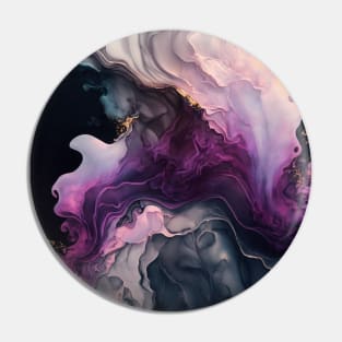 Royal Ripple - Abstract Alcohol Ink Resin Art Pin