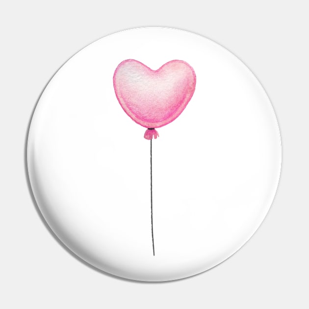 Heart Balloon Pin by CeeGunn