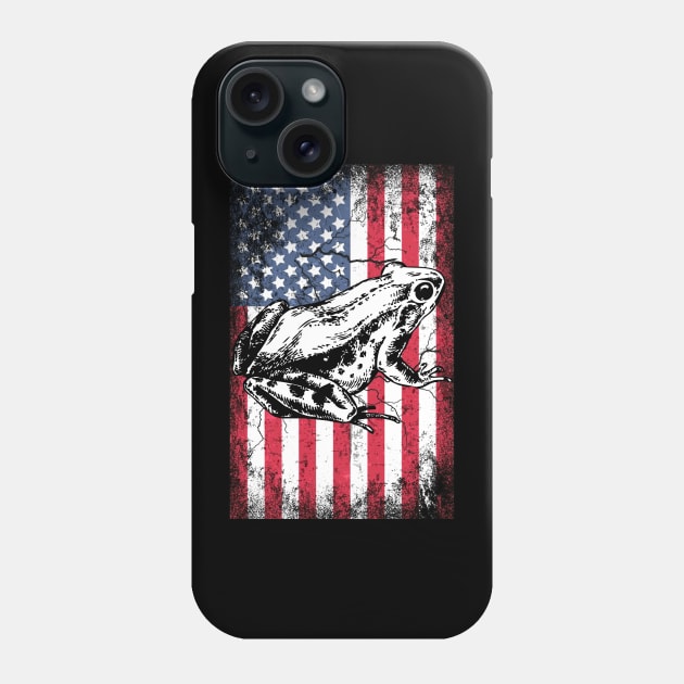 Patriotic Frog American Flag Phone Case by Sinclairmccallsavd