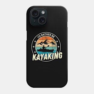 I'd rather be kayaking - retro designed Phone Case