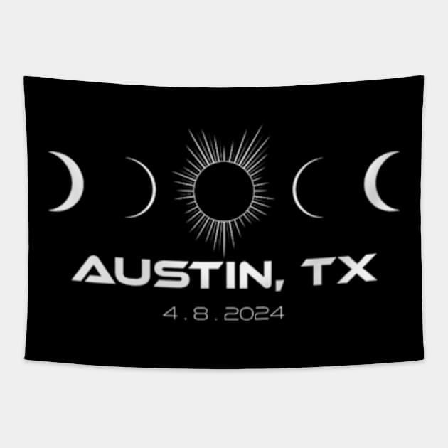 Total Solar Eclipse Austin Texas - April 2024 Tapestry by SanJKaka