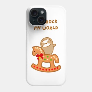 You Rock My World Christmas Gingerbread Rocking Horse Phone Case