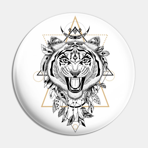 Tiger in aztec style Pin by fears