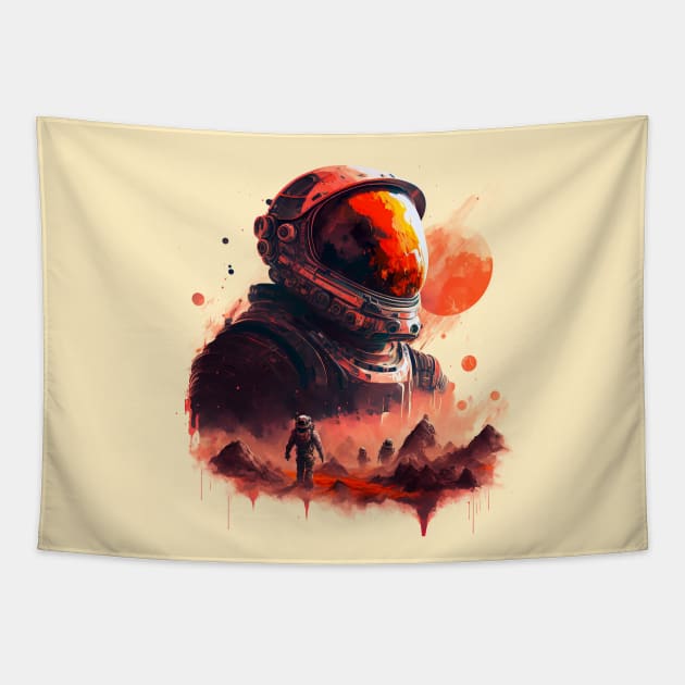 Space Mars exploration Tapestry by Buff Geeks Art