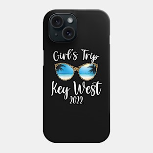 Womens Girls Trip Key West 2022 Beach Sunglasses Sprint Summer V-Neck T-Shirt Phone Case