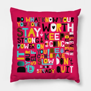 Affirmation of the day - Pink Pillow