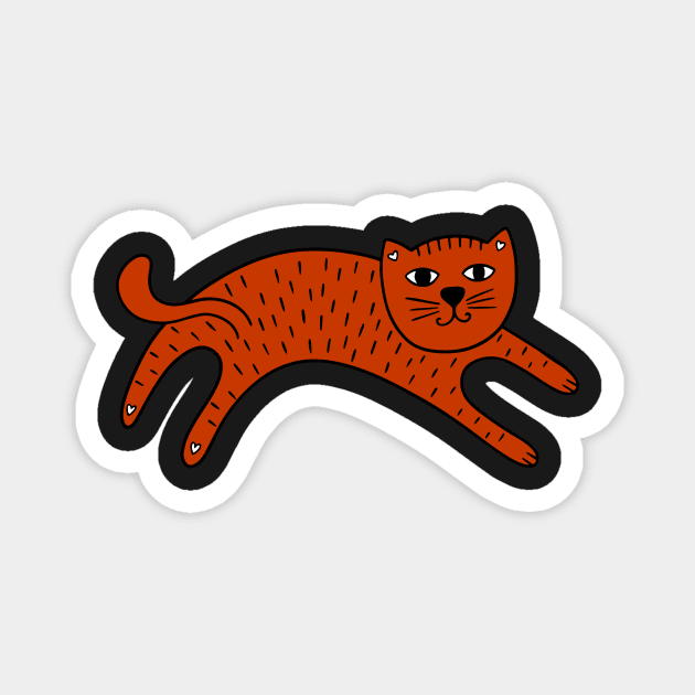 Doodle cat Magnet by Savvalinka