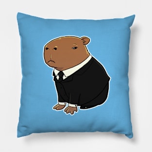 Capybara in a suit Pillow