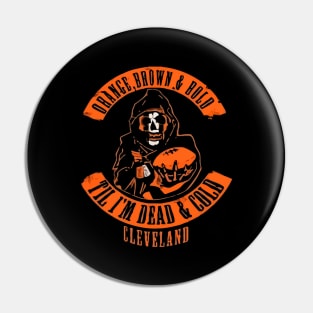 Orange, Brown and Bold - Cleveland Pin