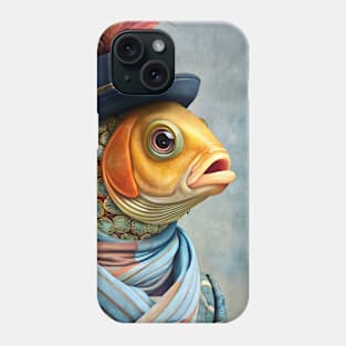 Fish head - surrealism weird art Phone Case