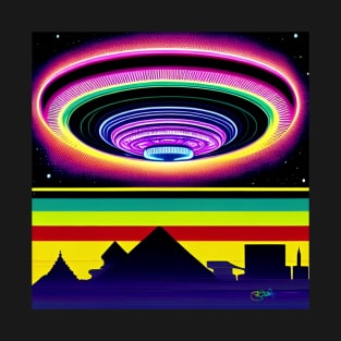 Area 51 – Trippy Retro UFO 45 T-Shirt