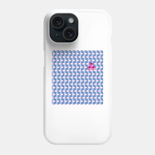 Blue & Pink Tiling Cubes Phone Case