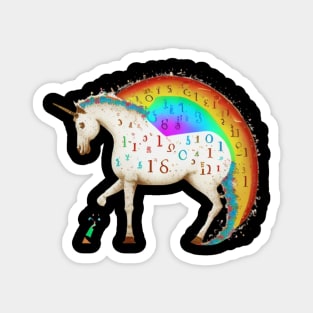 Cutie Pi day Unicorn rainbow kawaii kindergarten Magnet