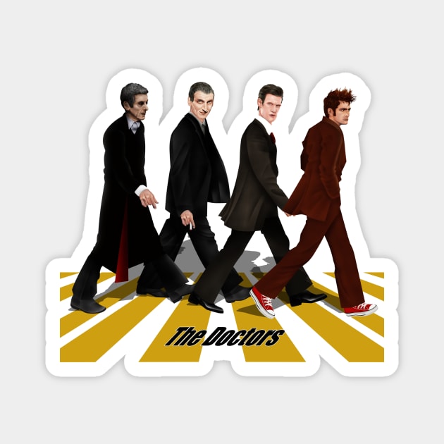 The Doctors at abbey road Magnet by Dezigner007