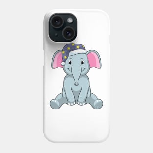 Elephant at Sleeping with Night cap Phone Case