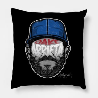 jake arrieta player silhouette Pillow