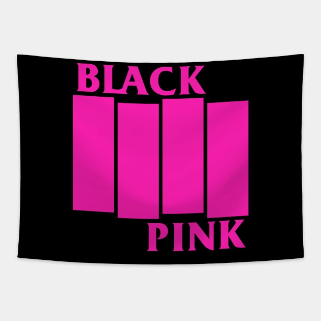 Black Pink Tapestry by TANGKORAK