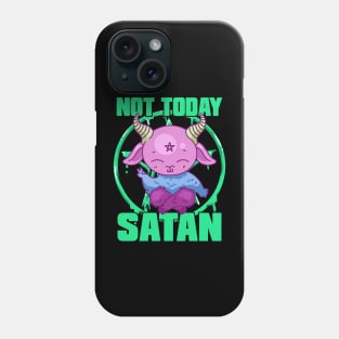 Not Today Satan Funny Halloween Kawaii Devil Goat Phone Case