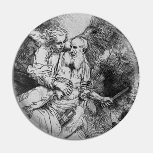 Abraham's Sacrifice by Rembrandt Pin