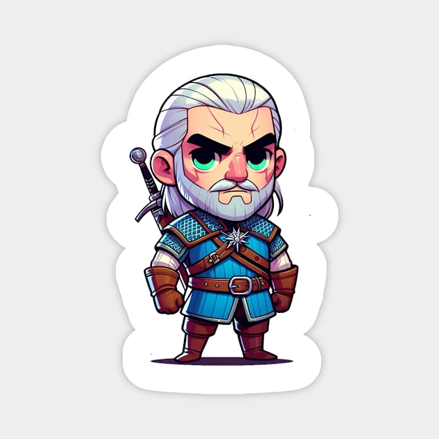 Cute Witcher Magnet by Dmytro