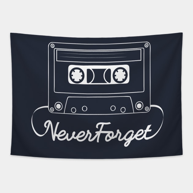 Never Forget Cassette Tape Tapestry by BraaiNinja