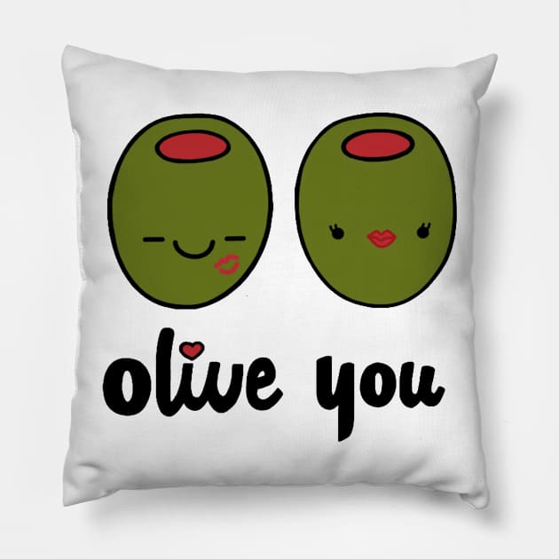 Olive You Pillow by staceyromanart