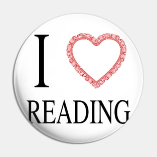 I Heart Reading Pin