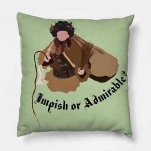 Dwight Schrute Impish or Admirable Belsnickel Art – The Office (black text) Pillow
