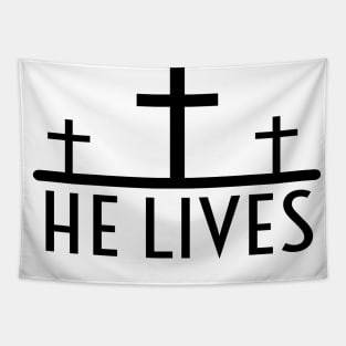 Because He Lives Jesus  Religious Christian Tapestry