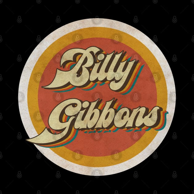 circle vintage Billy Gibbons by KewanAlasStore