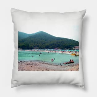 Cala Llonga Beach Pillow