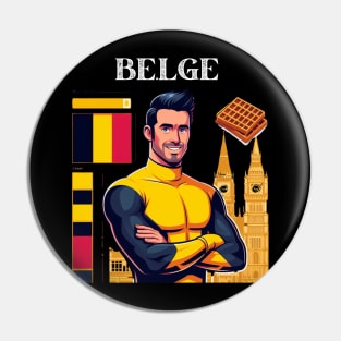 Belge: Grand Place Waffles Pin