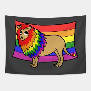 Gay Pride Lion Tapestry