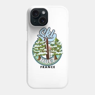 Huez Ski france retro logo. Phone Case