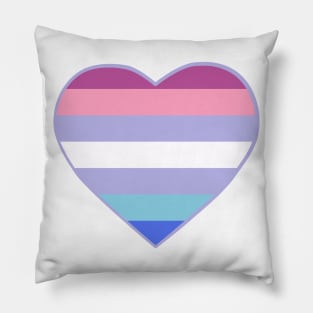 Pride Flag Heart Bigender Pillow