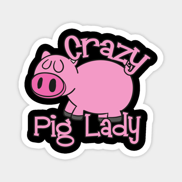 Crazy pig lady Magnet by HouldingAlastairss