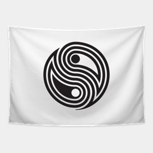 Modern Yin Yang symbol Tapestry