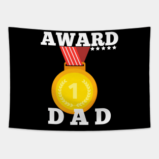 Award Trophy Best Dad father i love my father gift Tapestry