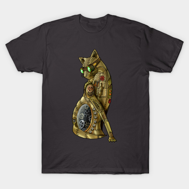 Cool Steampunk Mechanical Cat Fashion Mens Womens Kids Steampunk Cat T Shirt Teepublic Uk