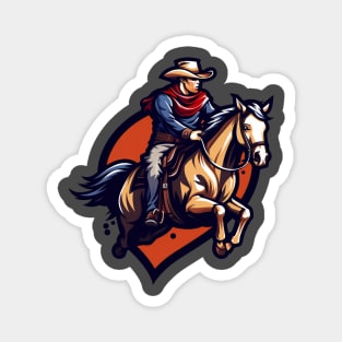 man riding horse Magnet