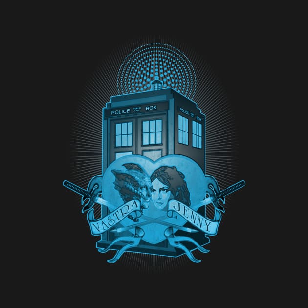 VASTRA AND JENNY LOVE BLUE VERSION by KARMADESIGNER T-SHIRT SHOP