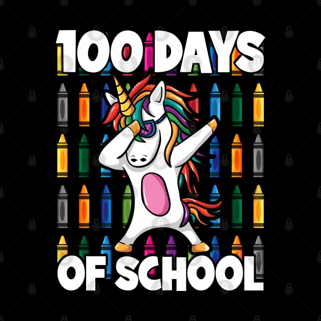 100 Days of School Crayon Dabbing Unicorn Magic by RadStar