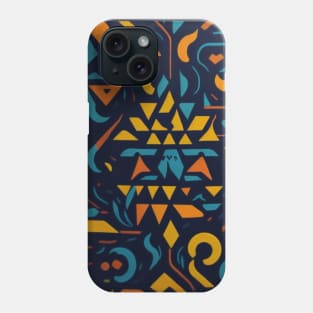 geometry abstract pattern design with bold colors Phone Case