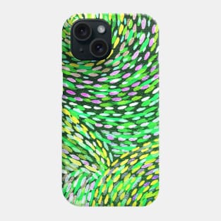 Light spiral merry go round (neon green) Phone Case