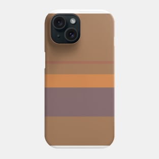 An astonishing customization of Faded Blue, Dirt, Deep Taupe, Earth and Dull Orange stripes. Phone Case